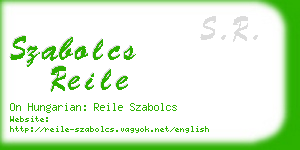 szabolcs reile business card